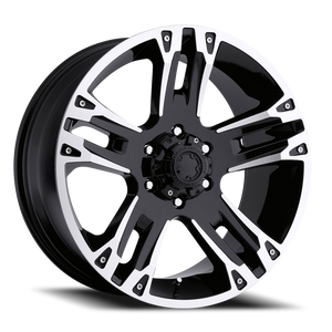 Ultra 235B Maverick Wheel 20x9 6x139.7 Gloss Black w/ Diamond Cut Face & Clear Coat 18mm | 235-2983B