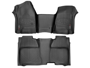 Weathertech® 445431-445422 FloorLiner DigitalFit Black 1st & 2nd Row Silverado