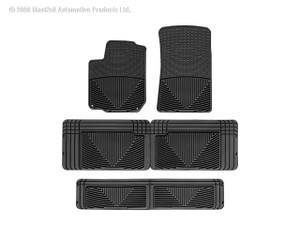 Weathertech® W31-W25-W60 All Weather Floor Mats Black 1st, 2nd & 3rd Row Pilot