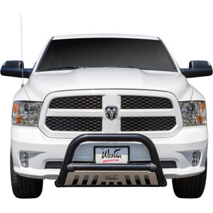 Westin Ultimate Bull Bar. 3 in. Dia.. Black Steel. w/Stainless Steel Skid Plate. | BCTC 32-1965