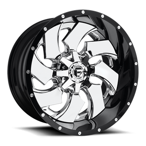 Fuel D240 Cleaver Wheel 20x9 6x135 & 6x139.7 Chrome With Gloss Black Lip 20mm | D24020909857