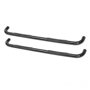 Westin E-Series 3 Round Nerf Step Bars. Single Step Pad. Black. Steel. Mount Kit Included. For Club Cab. | BCTC 23-2805