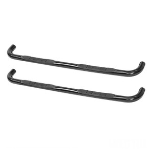 Westin E-Series 3 Round Nerf Step Bars. Dual Step Pad. Black. Steel. Mount Kit Included. | BCTC 23-4085
