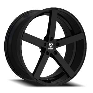 DOORBUSTER PRICING! - Ravetti M1 Wheel 22x8.5 5x114.3 Black 38mm - FREE T-SHIRT INCLUDED! | RAV-M1-22865B