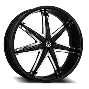 DOORBUSTER PRICING! - Massiv 923 Wheel 22x9.5 6x135 & 6x139.7 Black With Chrome Insert 30mm - FREE T-SHIRT INCLUDED! | MAS923-22930BC