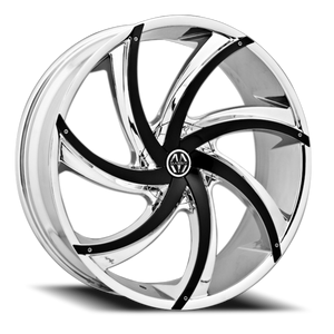 DOORBUSTER PRICING! - Massiv 920 Wheel 22x8.5 5x114.3 & 5x120 Chrome With Black Insert 38mm - FREE T-SHIRT INCLUDED! | MAS920-22813CB