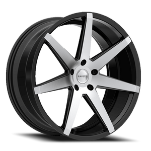 DOORBUSTER PRICING! - Ravetti M7 Wheel 22x10 5x114.3 Satin Black Machined 45mm - FREE T-SHIRT INCLUDED! | RAV-M7-22165FM