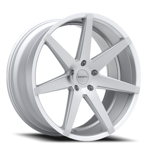 DOORBUSTER PRICING! - Ravetti M7 Wheel 22x9 5x120 Silver w/ Brushed Face 20mm - FREE T-SHIRT INCLUDED! | RAV-M7-22967SBR