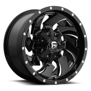 Fuel D574 Cleaver Wheel 20x9 5x139.7 & 5x150 Gloss Black Milled 20mm - FREE T-SHIRT INCLUDED! | D57420907057