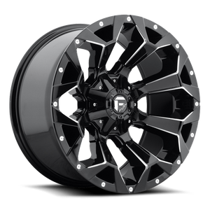 Fuel D576 Assault Wheel 20x9 5x139.7 & 5x150 Gloss Black Milled 1mm - FREE T-SHIRT INCLUDED! | D57620907050