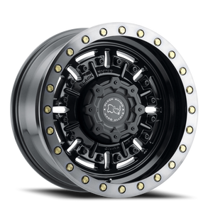 Black Rhino Abrams Wheel 20x9.5 8x170 Gloss Gun Black w/ Machined Dark Tint -18mm - FREE T-SHIRT INCLUDED! | 2095ABR-88170B25