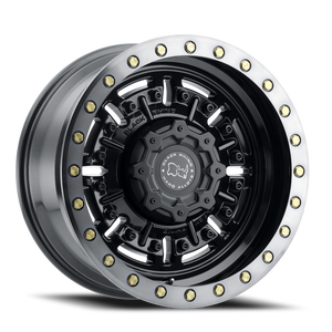Black Rhino Abrams Wheel 20x9.5 8x165.1 Gloss Gun Black w/ Machined Dark Tint -18mm - FREE T-SHIRT INCLUDED! | 2095ABR-88165B22