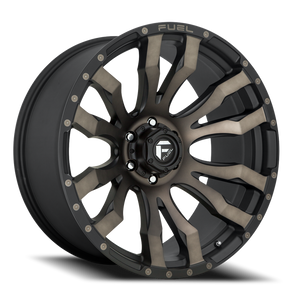 Fuel D674 Blitz Wheel 17x9 6x139.7 Matte Black Machined With Double Dark Tint -12mm - FREE T-SHIRT INCLUDED! | D67417908445