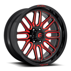 Fuel D663 Ignite Wheel 22x10 5x127 Gloss Black Milled With Red Tint -18mm | D66322007347