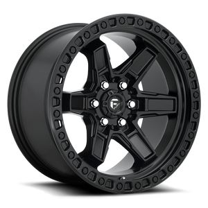 Fuel D697 Kicker Wheel 17x9 6x139.7 Matte Black -12mm - FREE T-SHIRT INCLUDED! | D69717908445