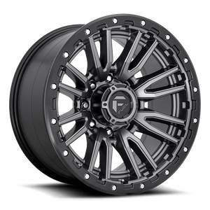 Fuel D680 Rebel Wheel 22x12 8x165.1 Matte Gunmetal With Black Bead Ring -44mm - MINIMUM PURCHASE OF 4 WHEELS - FREE T-SHIRT INCLUDED! | D68022208247