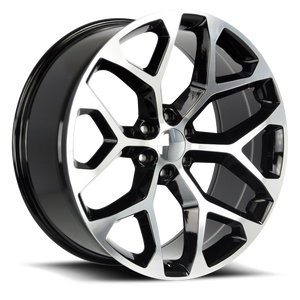 DOORBUSTER PRICING! - Strada Oe Replica R176 Snowflake Wheel 26x10 6x139.7 Gloss Black Machined 31mm - MINIMUM PURCHASE OF 4 WHEELS - FREE T-SHIRT INCLUDED! | R176-663931GBM