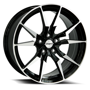 DOORBUSTER PRICING! - Shift H29 Blade Wheel 17x7.5 5x114.3 Gloss Black Machined 35mm - FREE T-SHIRT INCLUDED! | H29751435GBM
