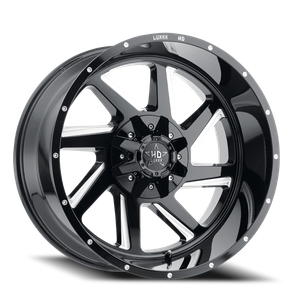 Luxxx Hd Lhd14 Wheel 20x10 6x135 & 6x139.7 Gloss Black Milled -18mm | LHD1420106135139-18G-A1