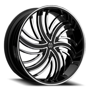 DOORBUSTER PRICING! - Massiv 924 Wheel 24x9 5x114.3 & 5x120 Black Machined 30mm - FREE T-SHIRT INCLUDED! | MAS924-24913BM