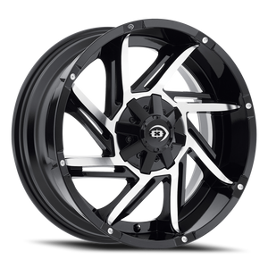 Vision Prowler 422 Wheel 20x12 6x139.7 Gloss Black Machined Face -51mm | 422Z20283GBMF-51
