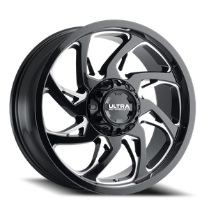 Ultra 230Bm Villain Wheel 20x10 8x170 Gloss Black w/ Milled Accents -25mm | 230-2187BM25