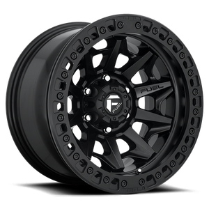 Fuel D114 Covert Beadlock Wheel 17x9 6x139.7 Matte Black -15mm - FREE T-SHIRT INCLUDED! | D11417908445