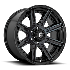 Fuel D708 Rogue Wheel 20x9 6x139.7 Gloss Black Machined Face With Double Dark Tint 1mm - FREE T-SHIRT INCLUDED! | D70820908450
