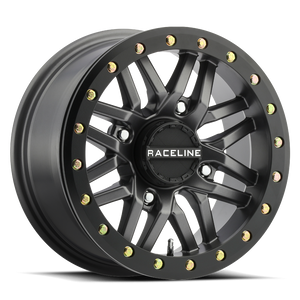 Raceline A91G Ryno Atv Wheels Rims 15x10 4x137 Gunmetal W/ Black Ring 0mm | A91G-51037-55