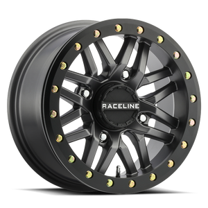 Raceline A91G Ryno Atv Wheels Rims 15x7 4x137 Gunmetal W/ Black Ring 10mm | A91G-57037-52