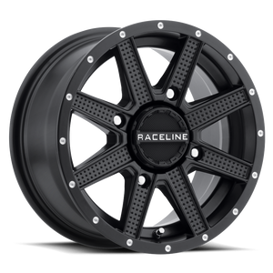 Raceline A92B Hostage Atv Wheels Rims 14x7 4x110 Satin Black 10mm | A92B-47011-52