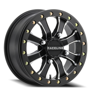 DOORBUSTER PRICING! - Raceline A71Mb Mamba Beadlock Atv- Atv Utv Wheel 14x6 4x137 Black Machined 40mm | A71MB-46037-51