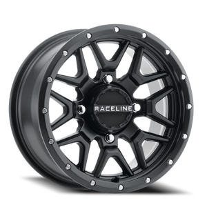 DOORBUSTER PRICING! - Raceline A94B Krank Atv Utv Wheel 14x7 4x156 Satin Black 38mm - FREE T-SHIRT INCLUDED! | A94B-47056+38