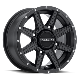 Raceline A92B Hostage Atv Wheels Rims 12x7 4x110 Satin Black 10mm | A92B-27011+10