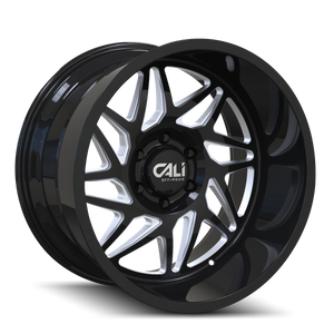 Cali Off-Road Gemini Wheels Rims 20x10 6x139.7 Gloss Black Milled -25mm | 9112-2183BM