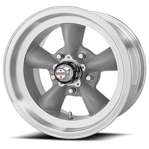American Racing Vn105 Torq Thrust D Wheel 14x6 5x120.65 Gray w/ Machined Lip -2mm - FREE T-SHIRT INCLUDED! | VN1054661