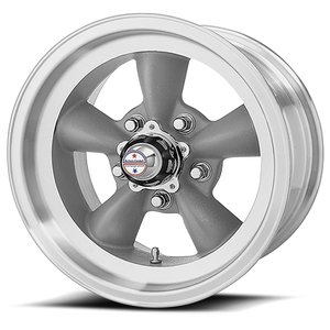 American Racing Vn105 Torq Thrust D Wheel 15x10 5x120.65 Gray w/ Machined Lip -44mm - FREE T-SHIRT INCLUDED! | VN1055161