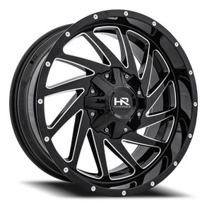 Hardrock Offroad Crusher Wheel 20x12 8x170 Gloss Black Milled -44mm | H704-201270144GBM