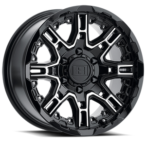 Level 8 Slingshot Wheel 16x8.5 6x135 Gloss Black w/ Machined Face 10mm | 1685LST106135B87