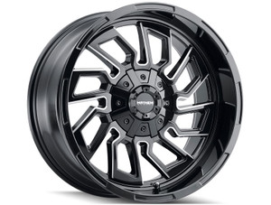 Mayhem Flywheel Wheels Rims 20x10 5x127 5x139.7 Gloss Black Milled -19mm | 8111-2152BM