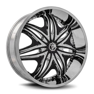 Diablo Morpheus Wheels Rims 22x9.5 Blank Custom Drilled Chrome 35mm | MOR-229BLNK3573