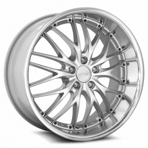 Mrr Gt1 Wheels Rims 20x10 Blank Custom Drilled Hyper Silver W/ Machined Lip 20mm | GT0120A05xx20HS