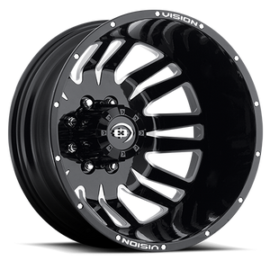 Vision Rival 401 Dually Wheel 20x8.25 8x210 Gloss Black Machined Face -145mm | 401H2879BMFR