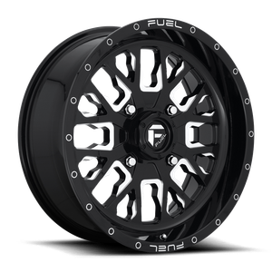 Fuel D611 Stroke Atv Utv Wheel 22x7 4x137 Gloss Black Milled 13mm | D6112270A644