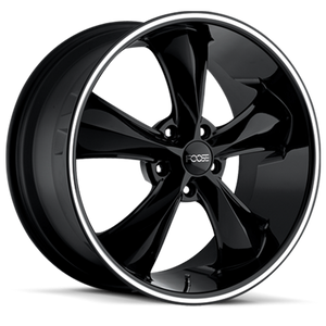 Foose F104 Legend Wheel 17x7 5x114.3 Gloss Black Milled 1mm - FREE T-SHIRT INCLUDED! | F10417706540
