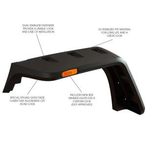 Rugged Ridge®  Front and Rear Flat Pocket Fender Flare Set | 11640.1 | Free Shipping!