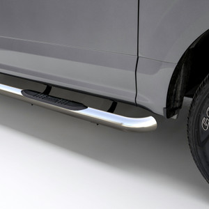 Aries 3" Round Polished Stainless Side Bars, Select Ford F-150 | BBDR 203039-2