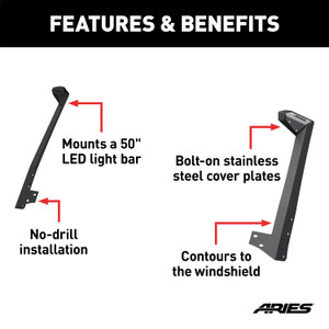 Aries®   Roof Light Mounting Bracket | 15911 | Free Shipping!
