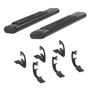 Aries® Black  The Standard 6 in. Oval Nerf Bar w/Mounting Brackets | 4445022 | Free Shipping!