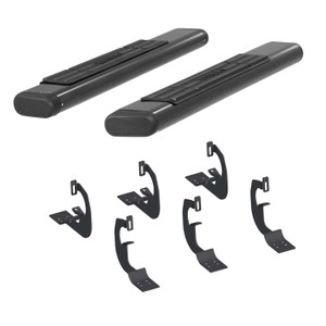 Aries® Black  The Standard 6 in. Oval Nerf Bar w/Mounting Brackets | 4445030 | Free Shipping!